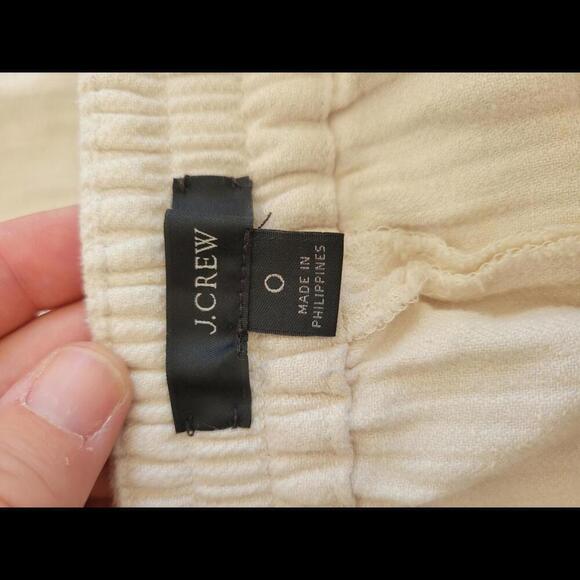 NWOT J CREW size 0 cream high-waisted linen pants - Picture 3 of 4
